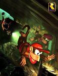  diddy_kong dixie_kong donkey_kong_(series) donkey_kong_country donkey_kong_land_2 lowres nintendo official_art rareware 