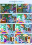  2013 bed blue book comic curtains dialog equine eyes fluttershy_(mlp) friendship friendship_is_magic hair horse invalid_tag is lagomorph lamp letter magic multi-colored my_little_pony pegasus pillow pink plushie pony purple rabit raimbow ranged_weapon startled text upset weapon wings 