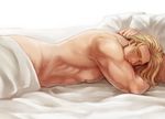  bad_id bad_pixiv_id blonde_hair blue_eyes el_shaddai enoch isamu long_hair male_focus muscle nude solo 