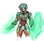  1boy 1guy armor helmet neontrim 
