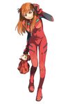  bad_id bad_pixiv_id blue_eyes bodysuit brown_hair doll highres holding long_hair neon_genesis_evangelion plugsuit rebuild_of_evangelion shigatsuya shikinami_asuka_langley simple_background solo souryuu_asuka_langley stuffed_toy 