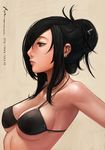  bikini_top black_hair breasts cleavage earrings jewelry loka lokman_lam medium_breasts mole mole_under_eye rogue_(warcraft) solo warcraft world_of_warcraft 