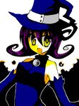  akai_(akanan) bad_id bad_pixiv_id blair fang hat purple_hair smile solo soul_eater witch_hat yellow_eyes 