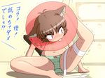  animal_ears bandages blush bow bow_panties brown_eyes cat_ears cat_tail chen ear_piercing earrings elizabethan_collar green_panties injury jewelry leg_up navel no_pants panties piercing red_eyes shirosato single_earring sitting solo spread_legs stitches sweat tail tail_raised tatami tongue tongue_out topless touhou translated trembling underwear |_| 