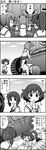  5girls akiyama_yukari caterpillar_tracks comic girls_und_panzer greyscale ground_vehicle highres kadotani_anzu kawashima_momo koyama_yuzu military military_vehicle monochrome monocle motor_vehicle multiple_girls nishizumi_miho ooarai_school_uniform panzerkampfwagen_38(t) ponytail school_uniform serafuku short_hair tank translation_request twintails yuuki_akira 