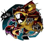  gen_1_pokemon no_humans pokemon pokemon_(creature) raticate rattata sido_(slipknot) signature transparent_background 