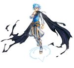  artist_request barefoot blue_eyes blue_hair cape detached_pants feet full_body jewelry male_focus malicious official_art simple_background solo toe_ring toeless_legwear valeria_(malicious) white_background 