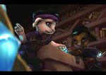  book glowing guild_wars lando library male purple_eyes unknown_character video_games 