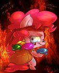  atryl backpack blue_eyes cutie_mark english_text equine female feral friendship_is_magic fur hair head_band headband horse looking_back mammal my_little_pony pink_fur pink_hair pinkie_pie_(mlp) pony solo text 