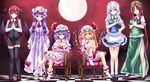  asu_hare flandre_scarlet hong_meiling izayoi_sakuya patchouli_knowledge remilia_scarlet thighhighs touhou wings 