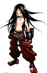  asakura_hao brown_hair gauntlets highres long_hair shaman_king smile star_(symbol) strap straps 