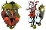  fox imari_(shaman_king) kitsune no_humans raccoon racoon shaman_king shigaraki_(shaman_king) tanuki torii 