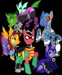  beast_boy changling crossover cyborg equine female friendship_is_magic horse male my_little_pony pegasus pony raven_(teen_titans) robin starfire teen_titans wings 