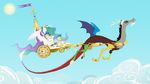  antler antlers armor chariot cloud crown discord_(mlp) draconequus equine female feral friendship_is_magic grievousfan group hair horn horse long_hair male mammal my_little_pony pegasus pony princess princess_celestia_(mlp) royal_guard_(mlp) royalty sun unknown_artist winged_unicorn wings 