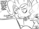  alcohol beverage cigarette english_text equine female feral friendship_is_magic horse internet mammal mrs_cake_(mlp) my_little_pony pinkie_pie_(mlp) pony sketch smoke solo sunibee sweetsing text 