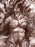  artistic_nude biceps cheetahpaws fangs feline flaccid fur looking_at_viewer male mammal monochrome muscles nipples nude open_mouth pecs penis pubes sketch stiped_fur striped_fur teeth tiger 