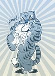  biceps bikini bodybuilder clothed clothing feline female flat_chested flexing gettar82 invalid_tag kung_fu_panda mammal master_tigress muscles muscular_female skimpy solo stripes swimsuit tiger tight_clothing vein 