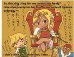  1girl 2boys artist_request gonzo link multiple_boys princess_zelda spoilers tetra the_legend_of_zelda the_legend_of_zelda:_the_wind_waker translated tsutsuji wind_waker 