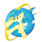  alpha_channel blue_hair derp_eyes equine female feral friendship_is_magic hair horse internet_explorer mammal mcsadat my_little_pony plain_background pony solo transparent_background yellow_eyes 