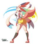  anthrofied breasts butt canine eeveelution female fur hair lionalliance long_hair looking_at_viewer looking_back mammal nintendo nipples open_mouth plain_background pok&#233;mon pok&#233;morph pok&eacute;mon presenting presenting_hindquarters smile solo sylveon video_games 