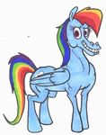  art blakej creative cutie_mark equine female feral friendship_is_magic hair horse mammal multi-colored_hair my_little_pony pegasus pony rainbow_dash_(mlp) smile solo traditional traditional_media what what_has_science_done wings 