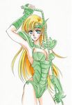  80s armor blonde_hair breasts chameleon_june cleavage kurumada_masami oldschool saint_seiya shonen_jump whip 