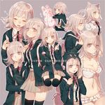  :t animal_ears backpack bag bikini black_legwear blazer breasts cat_ears cat_tail cleavage closed_eyes copyright_name danganronpa drooling finger_to_chin flipped_hair hair_ornament hairclip hood hoodie io_(sinking=carousel) jacket kemonomimi_mode medium_breasts monomi_(danganronpa) nanami_chiaki necktie open_mouth pink_eyes pink_hair pout school_uniform seiza short_hair silver_hair sitting skirt sleeping sleepy smile stuffed_animal stuffed_toy super_danganronpa_2 swimsuit tail thighhighs thinking zettai_ryouiki 