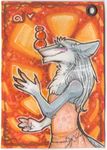  anthro badge blurry clothed clothing dress female grostenmeiers sergal snail traditional_media 