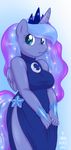  anthrofied chubby dress equine female friendship_is_magic horn mammal my_little_pony onnanoko princess_luna_(mlp) solo voluptuous winged_unicorn wings 