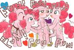  blue_eyes cutie_mark dildo english_text equine eyes_closed female feral friendship_is_magic fur group group_sex hair half-closed_eyes handjob horse lesbian mag mammal my_little_pony penetration pink_fur pink_hair pinkie_pie_(mlp) pony selfcest sex sex_toy square_crossover strapon text 