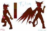  anthro avian blue_eyes brown_feathers brown_fur claws erection errection fur gryphon hair male model_sheet original_character penis plain_background red_hair solo talons white_background 