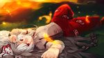  bad_id bad_pixiv_id dress_shirt feathers fujiwara_no_mokou highres long_hair looking_at_viewer lying on_back pants red_eyes shirt shuzi solo suspenders touhou upside-down very_long_hair wallpaper white_hair 