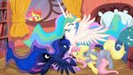  anus apple_bloom_(mlp) bed blush butt caught derpy_hooves_(mlp) equine female fluttershy_(mlp) friendship_is_magic horn hornjob horse inside junglepony lesbian licking my_little_pony pegasus princess_celestia_(mlp) princess_luna_(mlp) pussy tiara tongue wing_boner winged_unicorn wings 