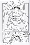  anthro areola bed big_breasts black_and_white blush breasts canine canned_furry_2 censored comic cum cum_in_pussy cum_inside cumshot duo erect_nipples female fox huge_breasts lagomorph legwear line_art male mammal michiyoshi miles_prower monochrome multiple_tails nipples orgasm penetration rabbit sega sex size_difference sonic_(series) stockings straight sweat tongue tongue_out vanilla_the_rabbit 
