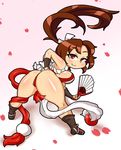  1girl ass brown_hair fatal_fury highres king_of_fighters knot lollipopcon pixiv_manga_sample resized rope shiranui_mai snk 