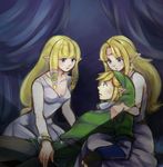  bad_id bad_pixiv_id blonde_hair blue_eyes bracelet dual_persona earrings gloves hat jewelry link long_hair multiple_girls pointy_ears princess_zelda smile suzuno_(kazahanasu) the_legend_of_zelda the_legend_of_zelda:_a_link_to_the_past the_legend_of_zelda:_skyward_sword tiara 