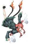  animal_ears bell braid cat_ears cat_tail fire floating_skull flying jingle_bell kaenbyou_rin multiple_tails piromizu red_eyes red_hair ribbon skull solo tail tail-tip_fire touhou twin_braids twintails 