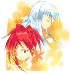  aisaka_sayo asakura_kazumi hair_ornament hairclip mahou_sensei_negima! multiple_girls red_hair white_hair 