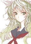  face green_eyes green_hair highly_responsive_to_prayers kuronuko_neero long_hair mima portrait sailor_collar solo touhou touhou_(pc-98) 