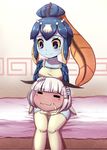  :3 =_= blue_skin blush_stickers closed_eyes dark_skin fish_girl hair_brushing hair_ornament head minette_(skullgirls) ms._fortune_(skullgirls) multiple_girls purple_eyes severed_head shell skullgirls smile tears thighhighs toki_(tokinokogiri) 