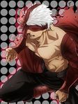  archer bad_id bad_pixiv_id blindfold dark_persona fate/kaleid_liner_prisma_illya fate_(series) male_focus mitsuki_mitsuno red_blindfold shirtless solo what_if white_hair 