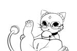  2018 anus bell blush digital_media_(artwork) eyewear feline female feral glasses looking_at_viewer mammal nintendo pok&eacute;mon pok&eacute;mon_(species) pok&eacute;mon_gold_beta pussy rinrin_(pok&eacute;mon_gold_beta) rymherdier simple_background solo video_games white_background 