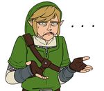  1boy artist_request chainmail eyebrows fingerless_gloves gloves hat light_brown_hair link lowres male_focus pointy_ears solo the_legend_of_zelda thick_eyebrows tunic vambraces 