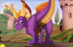  animal_genitalia animal_penis anus arthropod butt dragon dragonfly duo erection horn insect knot looking_at_viewer looking_back male membranous_wings narse penis presenting presenting_hindquarters scalie smile solo_focus sparx spyro spyro_the_dragon surprise video_games western_dragon wings 