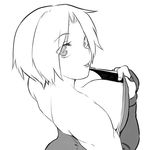  :p areola_slip areolae back bare_shoulders breasts cleavage cleavage_reach dress final_fantasy final_fantasy_tactics greyscale huge_breasts monk_(fft) monochrome naughty_face nipples short_hair solo strapless strapless_dress tongue tongue_out tsukudani_(coke-buta) 