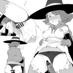  anus blush breasts cape censored cum cum_in_pussy detached_sleeves dragon_quest dragon_quest_iii dress dress_lift from_behind full-face_blush gloves greyscale hat hetero large_breasts looking_back mage_(dq3) monochrome nipples panties panties_aside penis pubic_hair pussy sex short_hair spread_legs straddling sweat tsukudani_(coke-buta) underwear upright_straddle vaginal witch_hat 