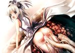  ass censored china_dress chinese_clothes cum cum_in_pussy dress hitomaru open_mouth original panties panty_pull pussy rape short_hair silver_hair solo tears tentacles twintails underwear white_panties 