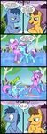  2013 blue_eyes brown_hair caramel_(mlp) comic crystal_pony cutie_mark dialog drink english_text equine female friendship_is_magic glass hair horse ice_cream madmax male my_little_pony noteworthy_(mlp) outside pony shatter soda sparkles straw table text tree yellow_eyes 