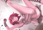  armpits ass bottomless bracelet breasts chain cuffs dress greek jewelry legs looking_at_viewer magi_the_labyrinth_of_magic medium_breasts morgiana motion_blur no_panties one_side_up red_eyes red_hair short_hair sideboob simple_background solo tea_(nakenashi) 