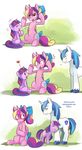  &lt;3 blush comic cutie_mark dialog ende english_text equine female feral friendship_is_magic horse male mammal my_little_pony pony princess_cadance_(mlp) purple_eyes shining_armor_(mlp) sitting text tongue tongue_out twilight_sparkle_(mlp) young 